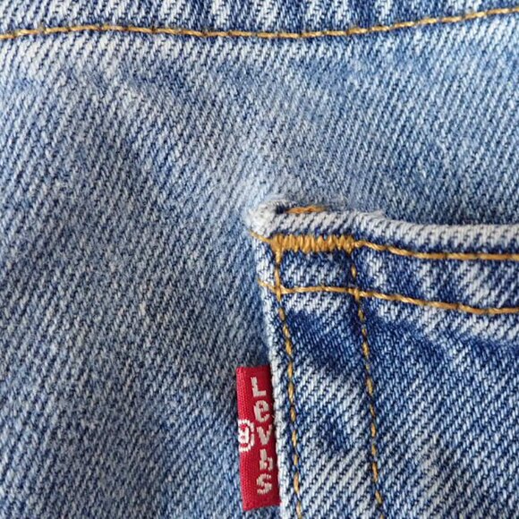 Vintage Levis 505 Jeans Mens Tag 42x30 Blue Denim - Picture 10 of 10